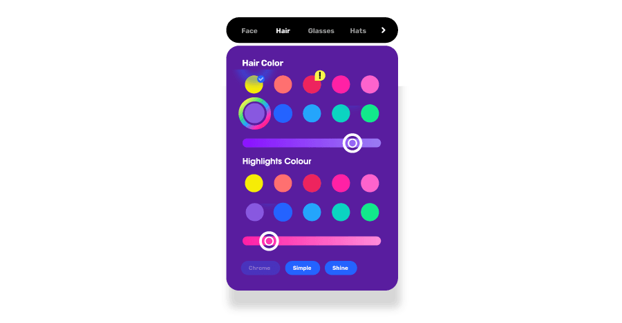 Customise your character